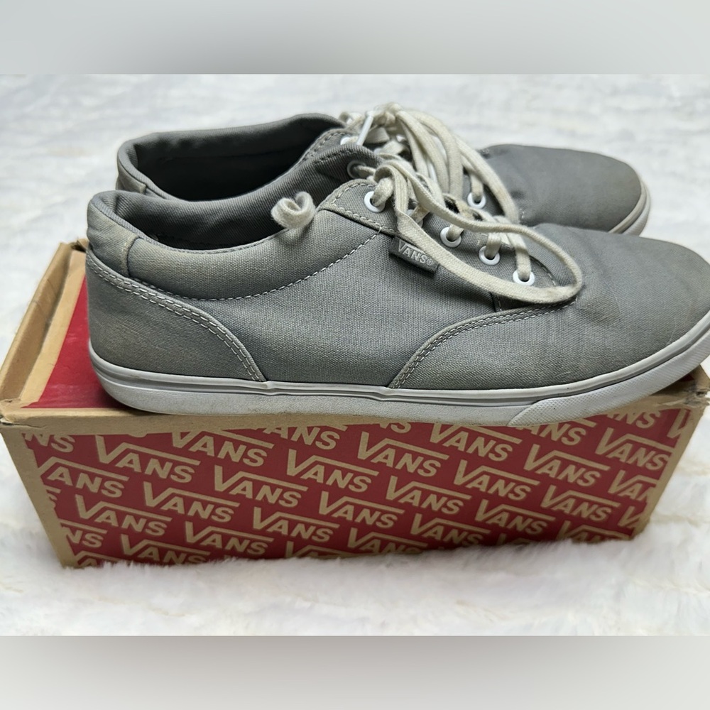 Vans Light Gray Lace-Up Sneakers